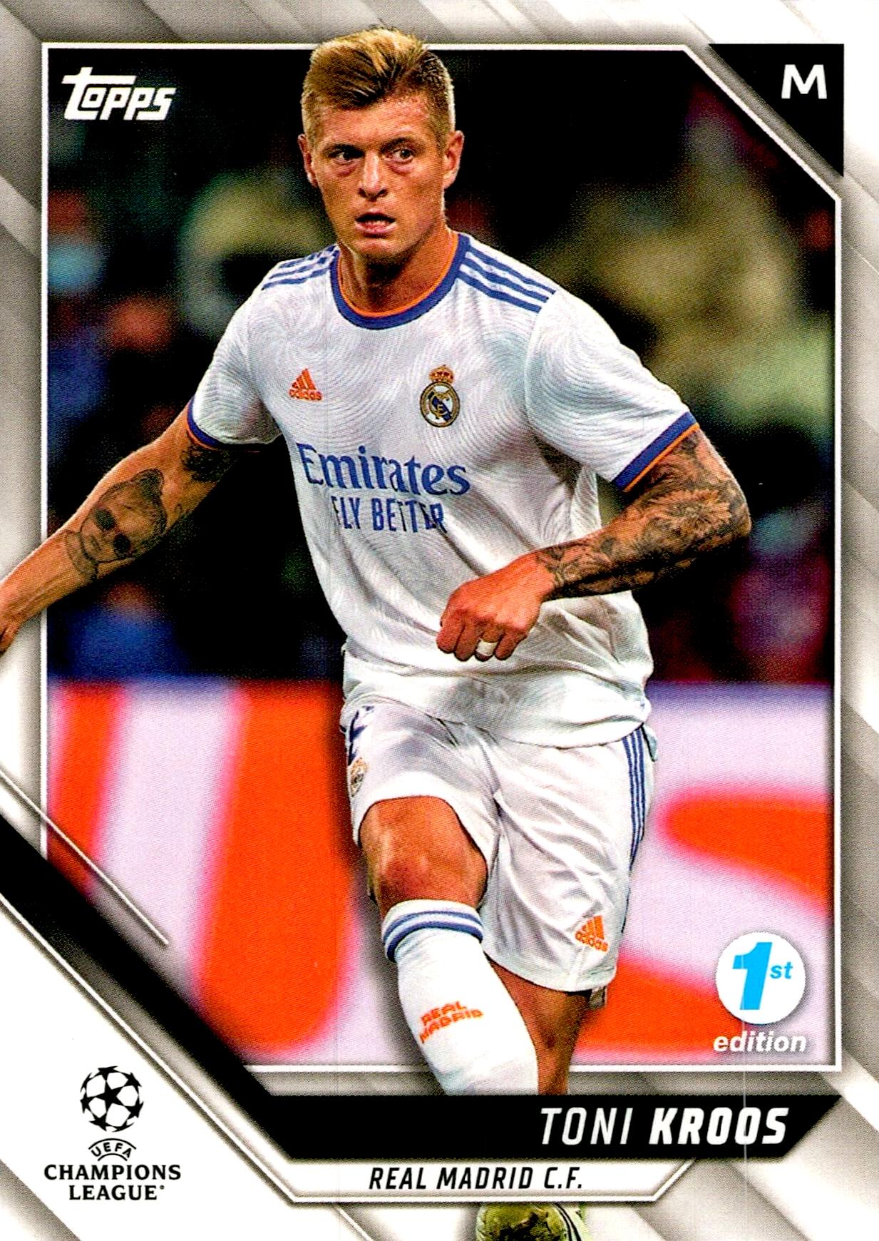 TOPPS UEFA CHAMPIONS LEAGUE 2021/2022 TONI KROOS Nº13 1ST EDITION