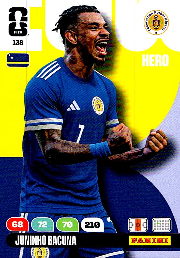 ADRENALYN WORLD CUP 2026 JUNINHO BACUNA CURACAO Nº138