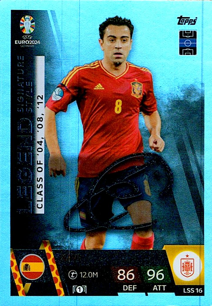 TOPPS MATCH ATTAX UEFA EURO 2024 XAVI HERNANDEZ SIGNATURE STYLE NºLSS16