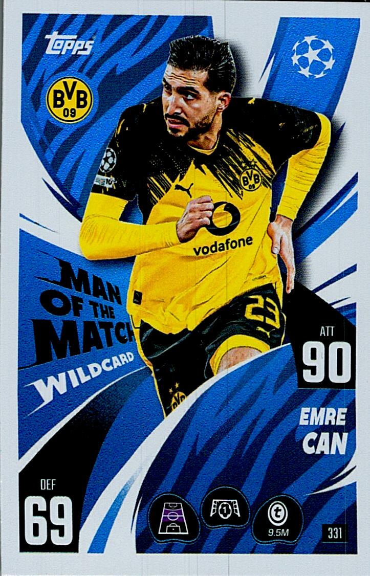 MATCH ATTAX CHAMPIONS LEAGUE 2025/2026 EMRE CAN MAN OF THE MATCH Nº331