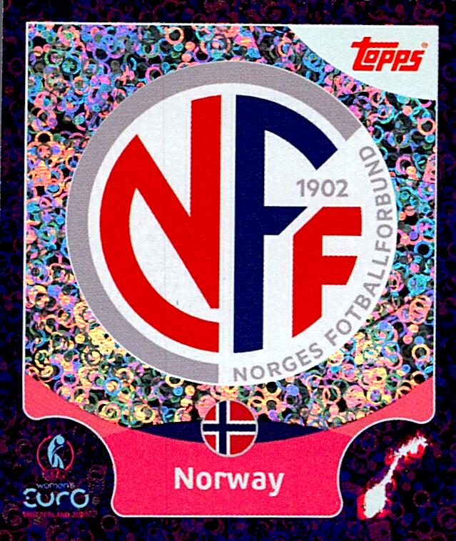 TOPPS WOMEN´S EURO SWITZERLAND 2025 ESCUDO NORWAY Nº16