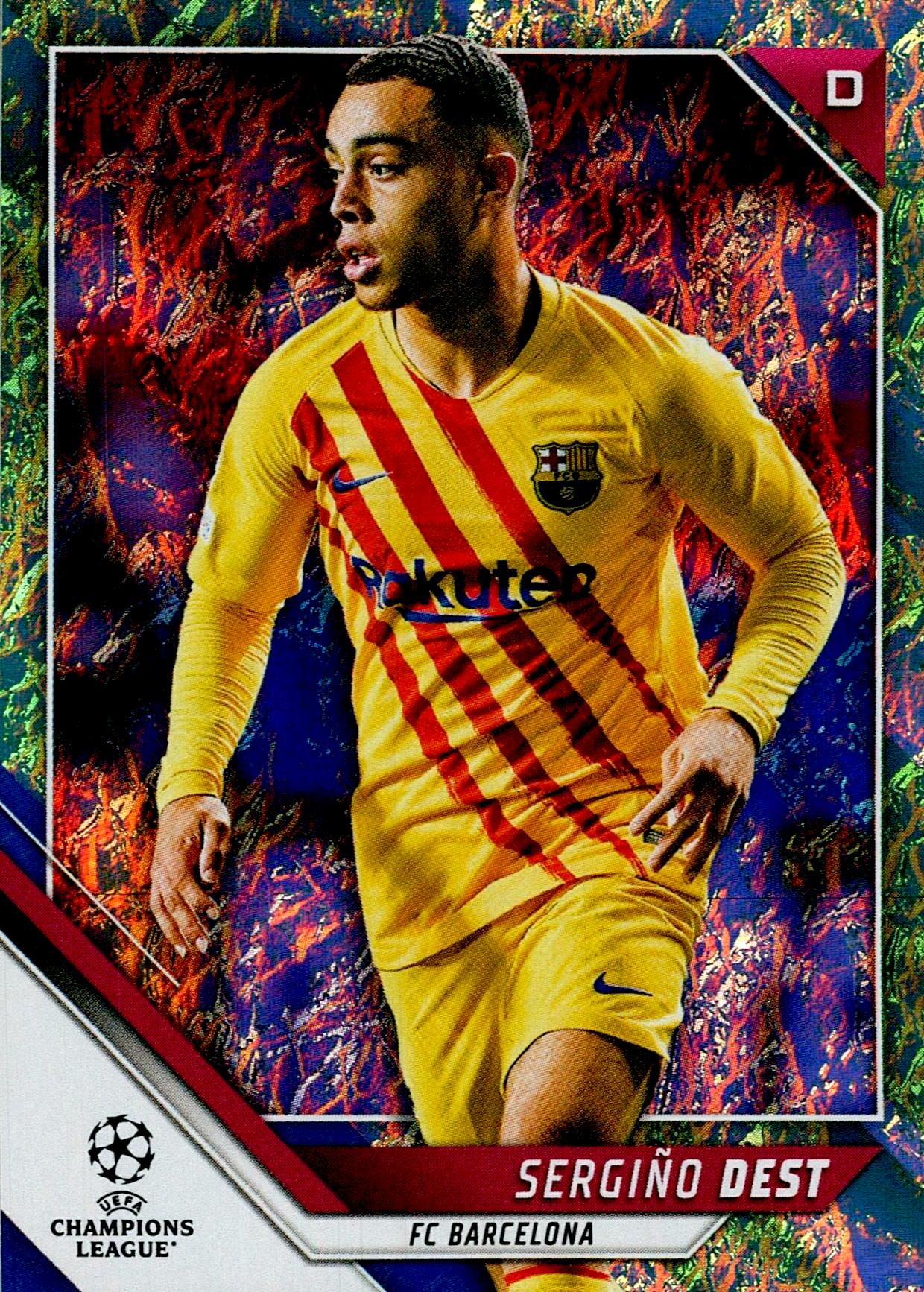 TOPPS UEFA CHAMPIONS LEAGUE 2021/2022 SERGIÑO DEST GREEN PARALLEL Nº111