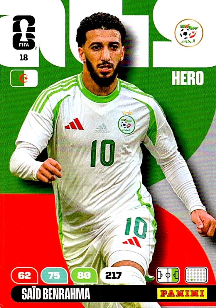 ADRENALYN WORLD CUP 2026 SAÏD BENRAHMA ALGERIA Nº18