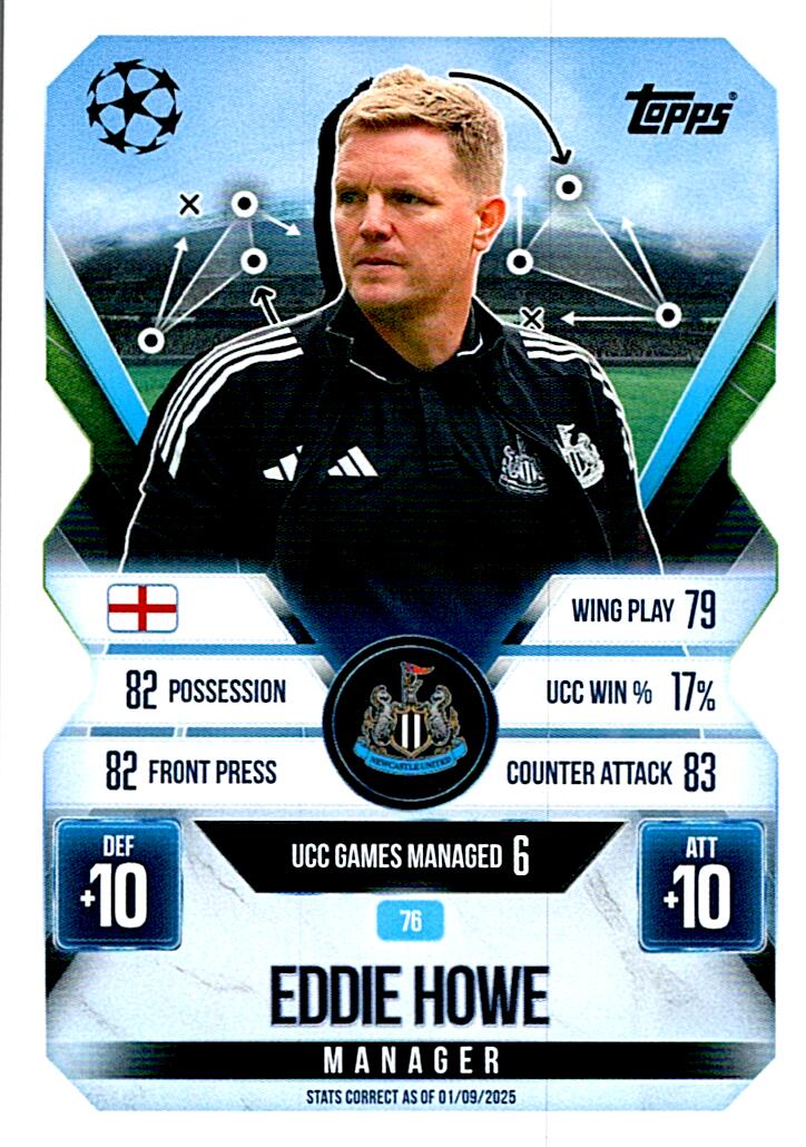 TOPPS MATCH ATTAX EXTRA 2025/26 EDDIE HOWE Nº76