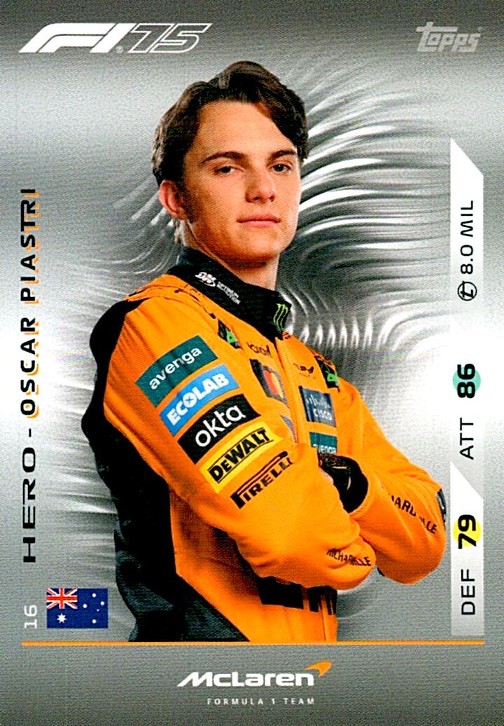 Turbo Attax 2025 OSCAR PIASTRI nº16