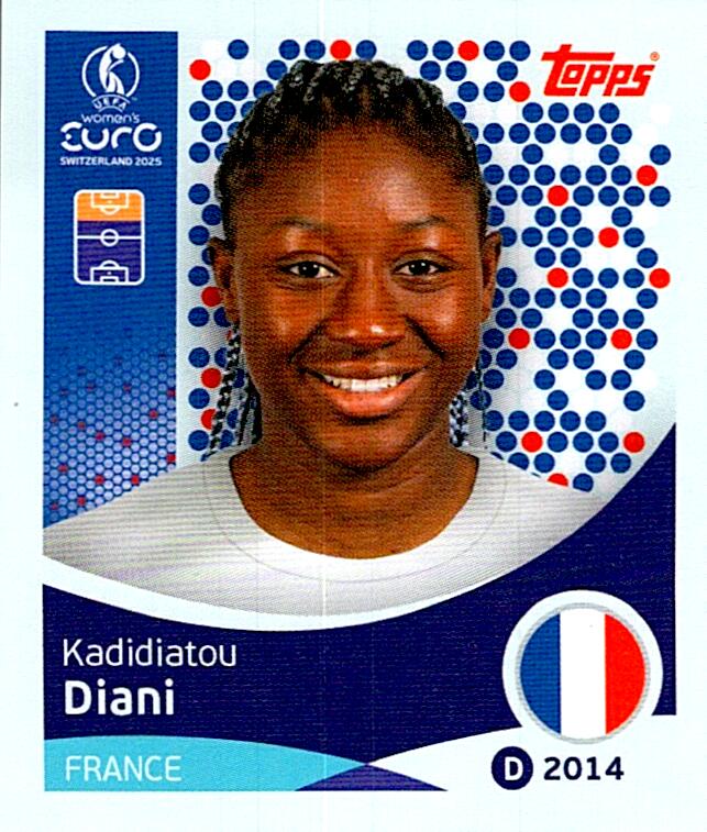 TOPPS WOMEN´S EURO SWITZERLAND 2025 KADIDIATOU DIANI Nº252