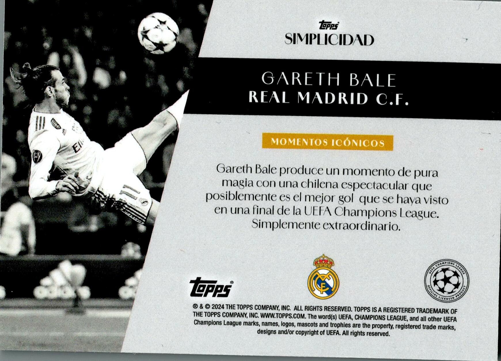 TOPPS SIMPLICIDAD 2023/2024 GARETH BALE