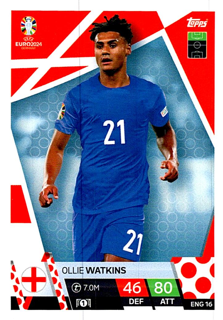 TOPPS MATCH ATTAX UEFA EURO 2024 OLLIE WATKINS INGLATERRA NºENG16
