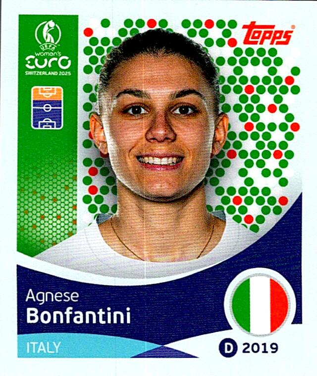 TOPPS WOMEN´S EURO SWITZERLAND 2025 AGNESE BONFANTINI Nº156