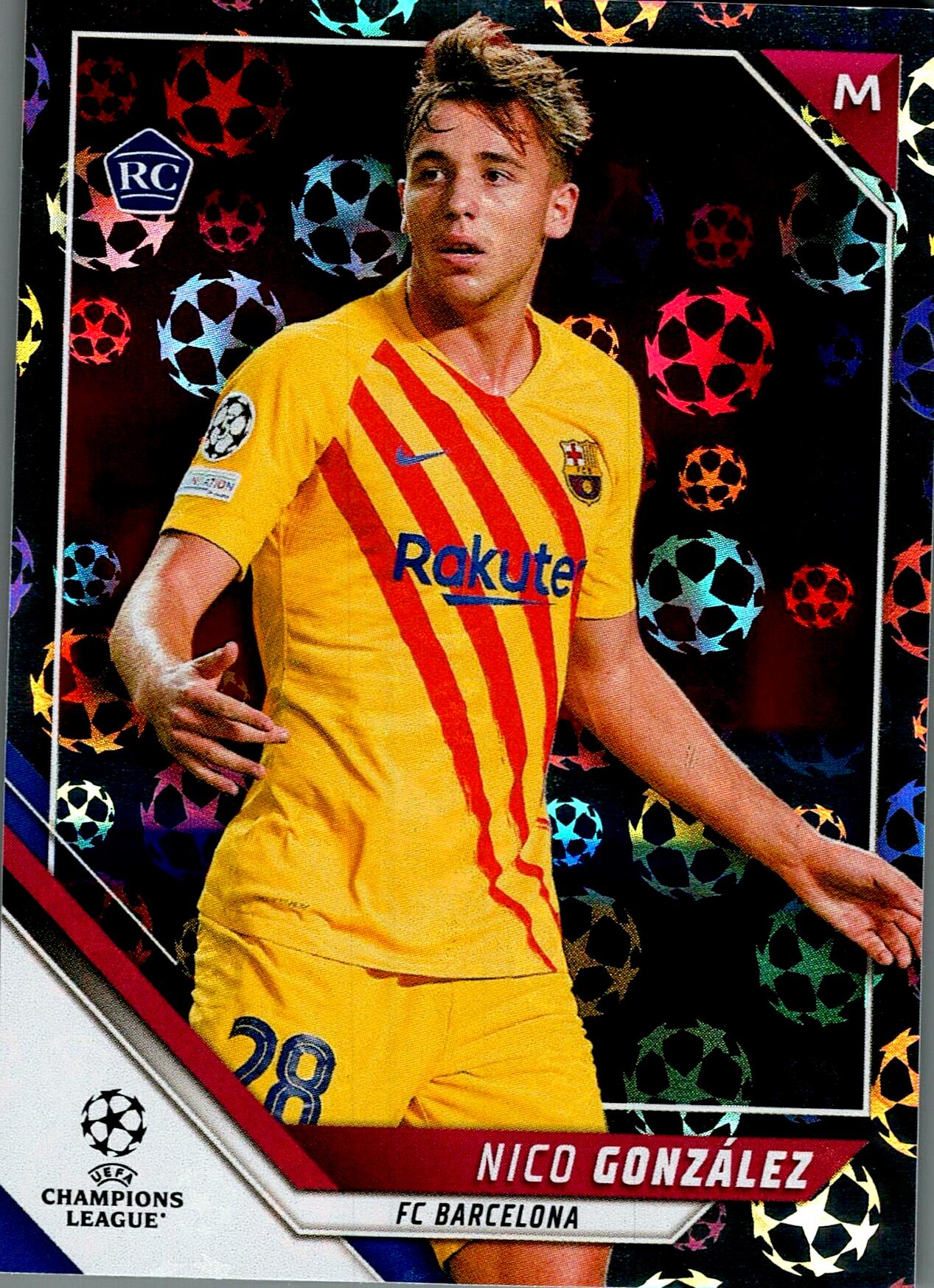 TOPPS UEFA CHAMPIONS LEAGUE 2021/2022 NICO GONZALEZ STAR BALL Nº107 ROOKIE