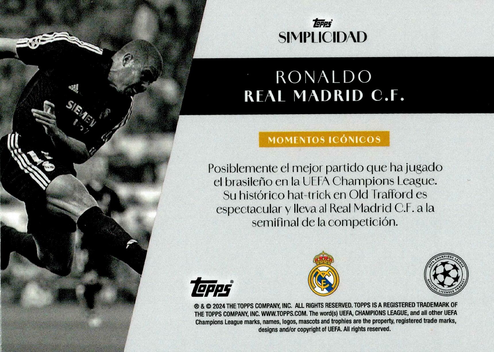 TOPPS SIMPLICIDAD 2023/2024 RONALDO