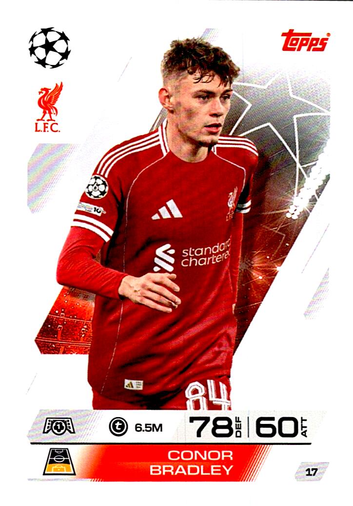 MATCH ATTAX CHAMPIONS LEAGUE 2025/2026 CONOR BRADLEY Nº17