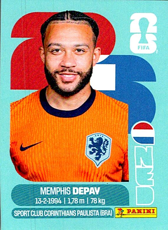 STICKERS FIFA WORLD CUP 2026 MEMPHIS DEPAY NºNED 17