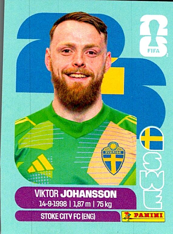 STICKERS FIFA WORLD CUP 2026 VIKTOR JOHANSSON NºSWE 2
