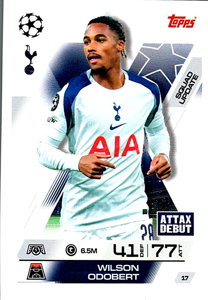 TOPPS MATCH ATTAX EXTRA 2025/26 WILSON ODOBERT Nº17