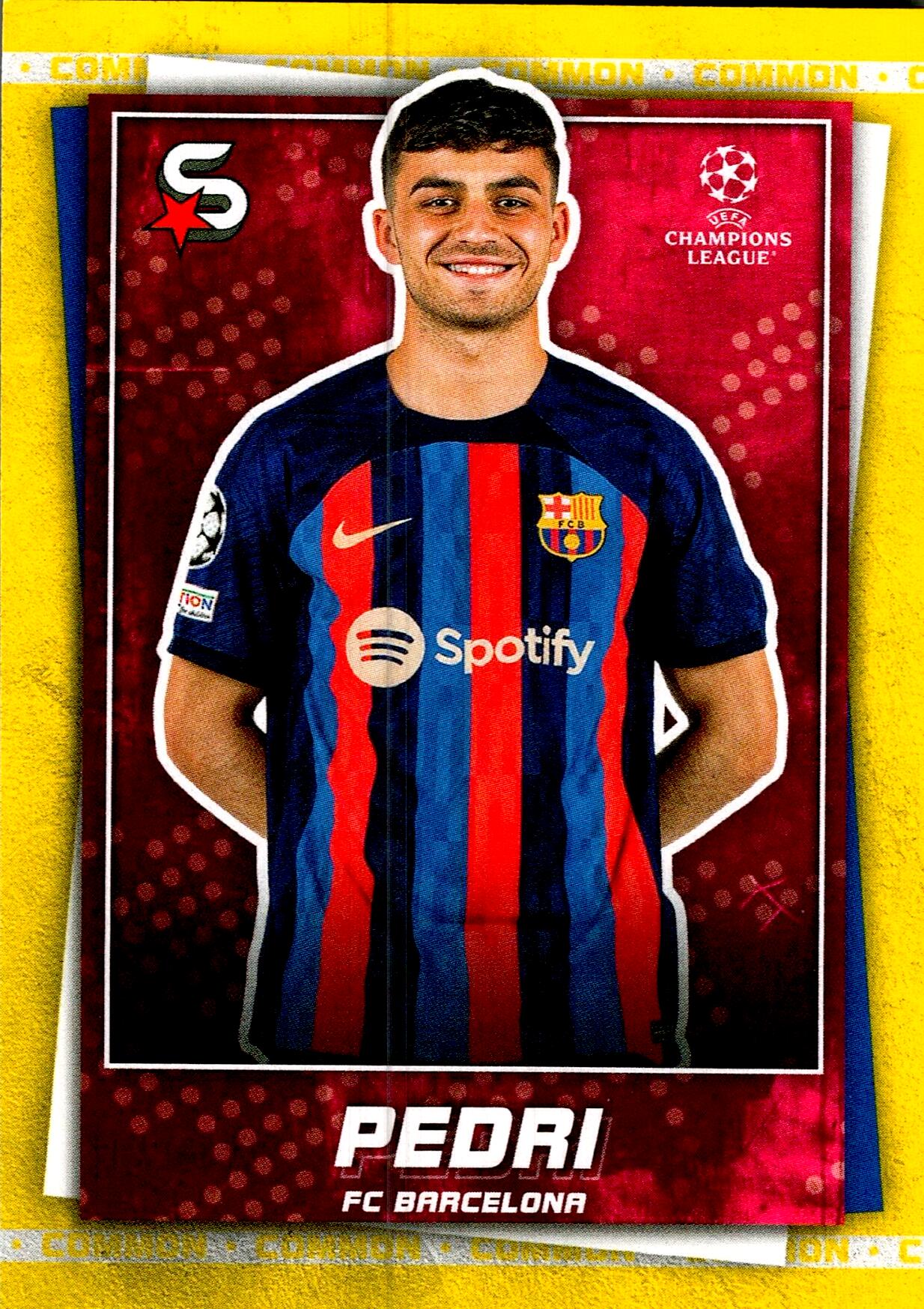 TOPPS SUPER STARS 2022/2023 PEDRI YELLOW PARALLEL Nº49