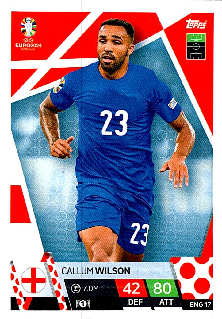 TOPPS MATCH ATTAX UEFA EURO 2024 CALLUM WILSON INGLATERRA NºENG17
