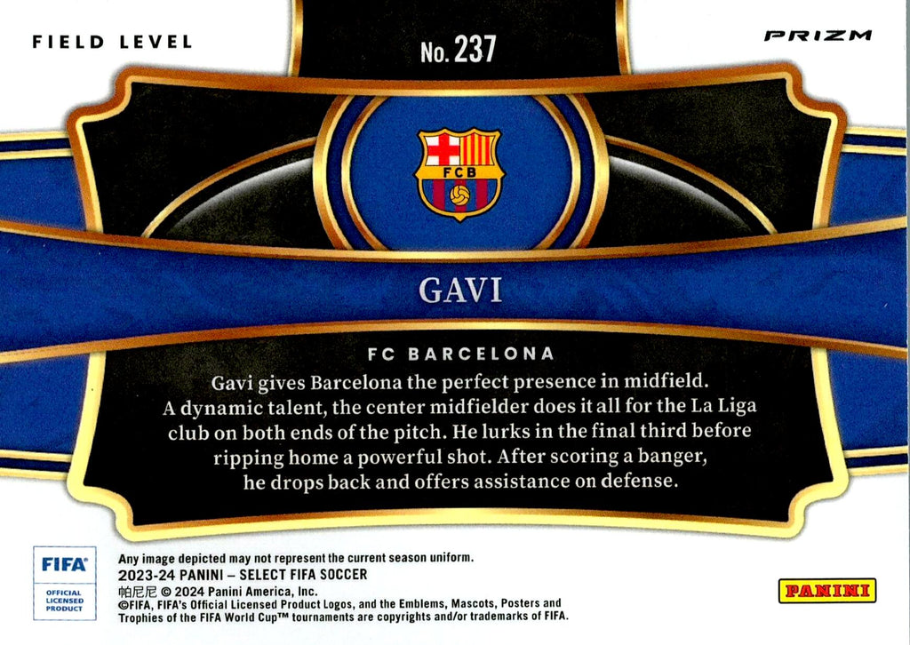 PANINI SELECT FIFA 2023/2024 GAVI MULTI COLOR Nº237