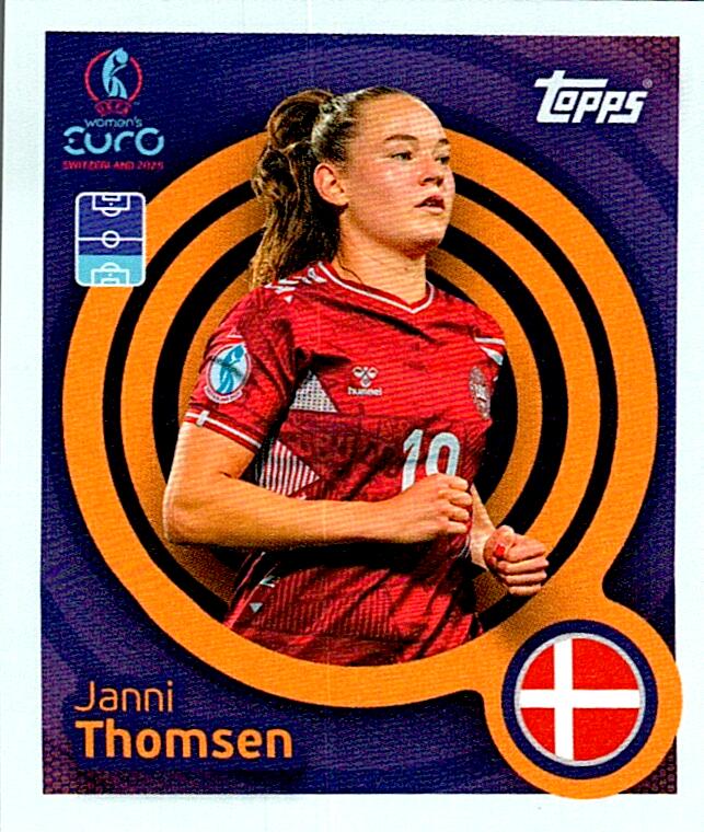TOPPS WOMEN´S EURO SWITZERLAND 2025 JANNI THOMSEN Nº205