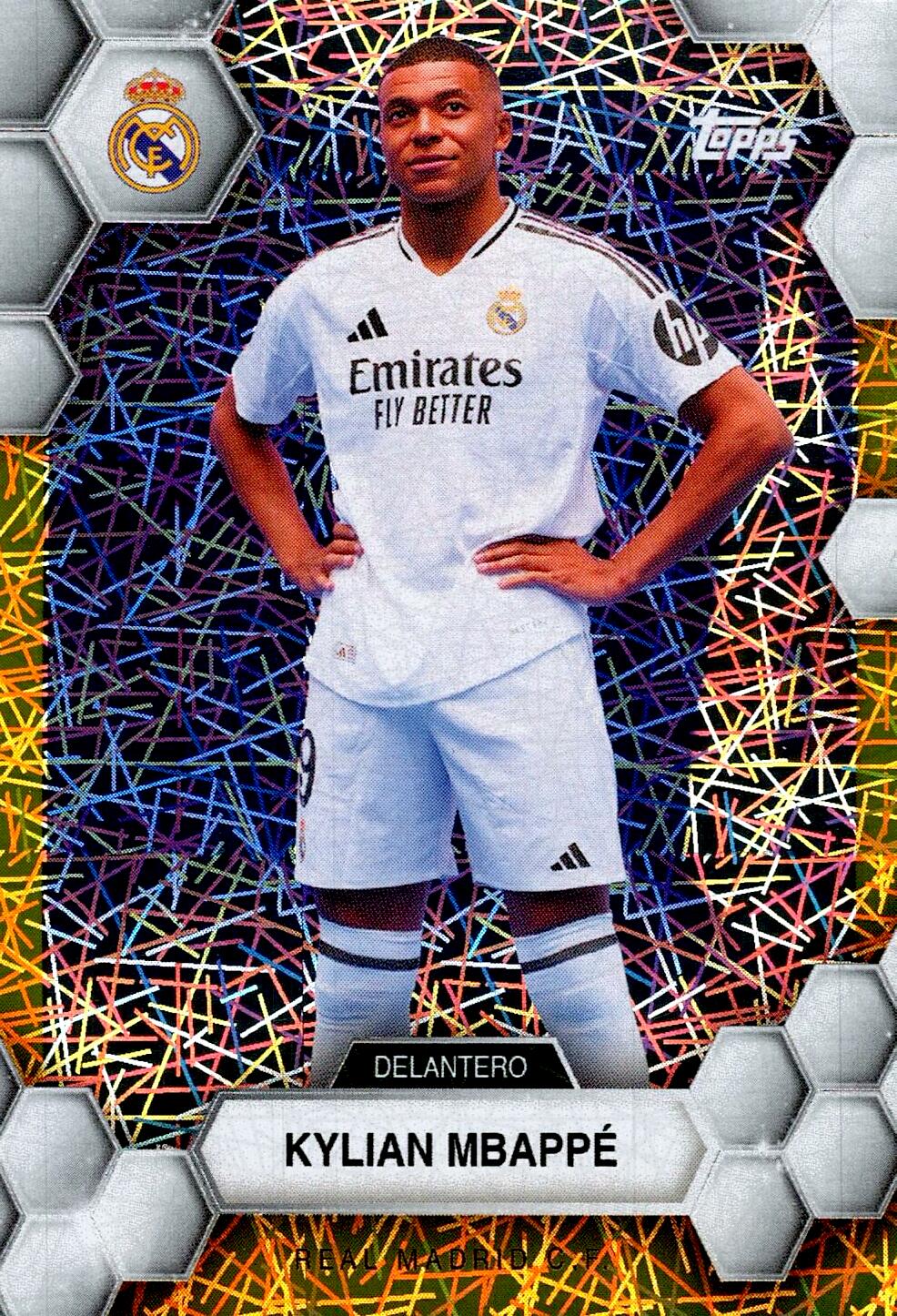 FAN SET REAL MADRID 2024/25 KYLIAN MBAPPE ELECTRIC PARALLEL Nº17