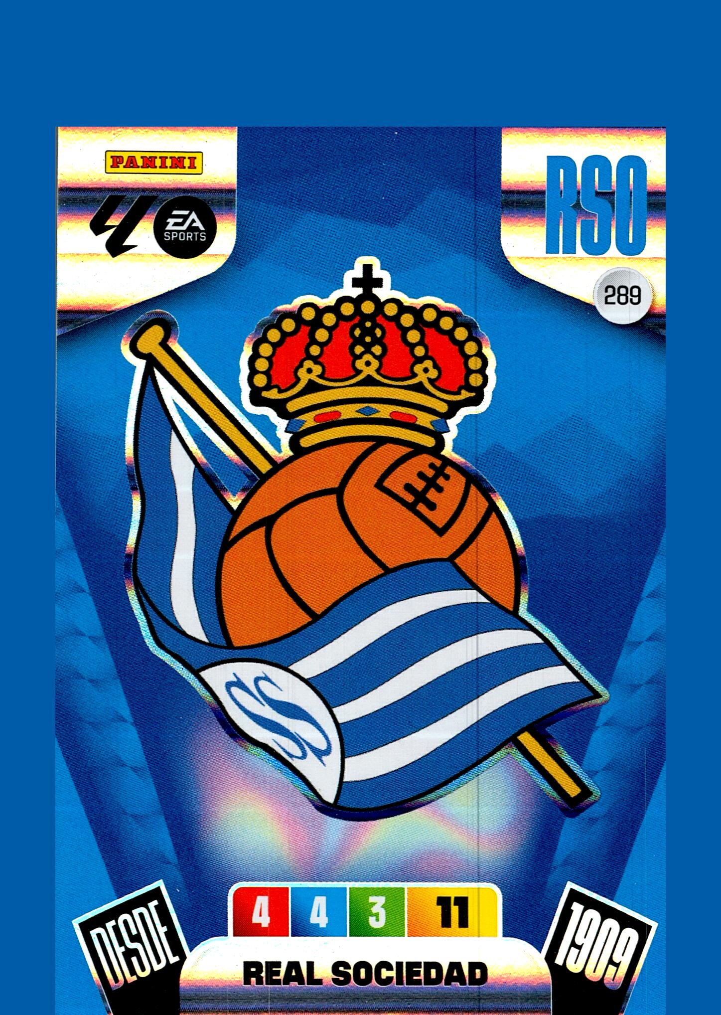 ADRENALYN LA LIGA 2025/2026 ESCUDO REAL SOCIEDAD Nº289