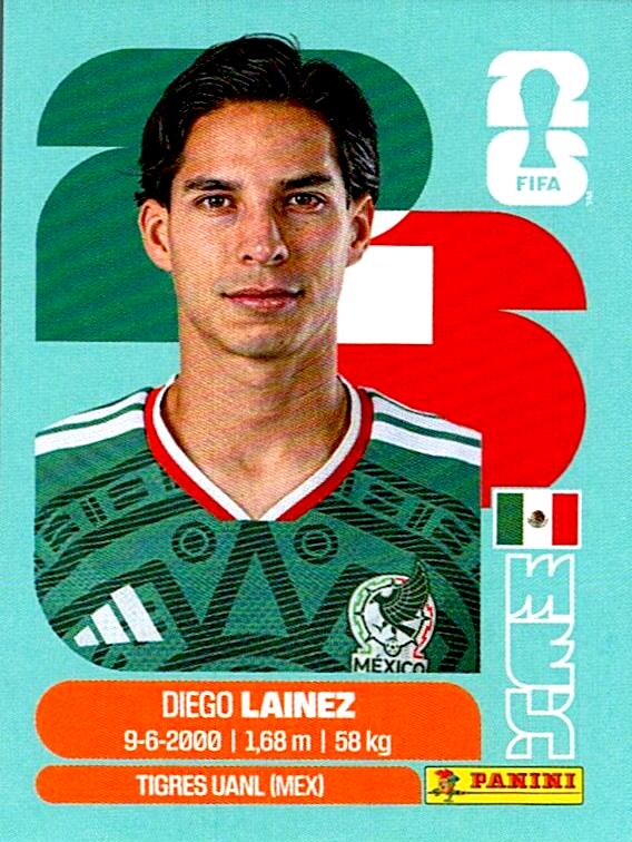 STICKERS FIFA WORLD CUP 2026 DIEGO LAINEZ NºMEX 8