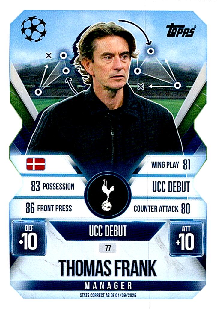 TOPPS MATCH ATTAX EXTRA 2025/26 THOMAS FRANK Nº77