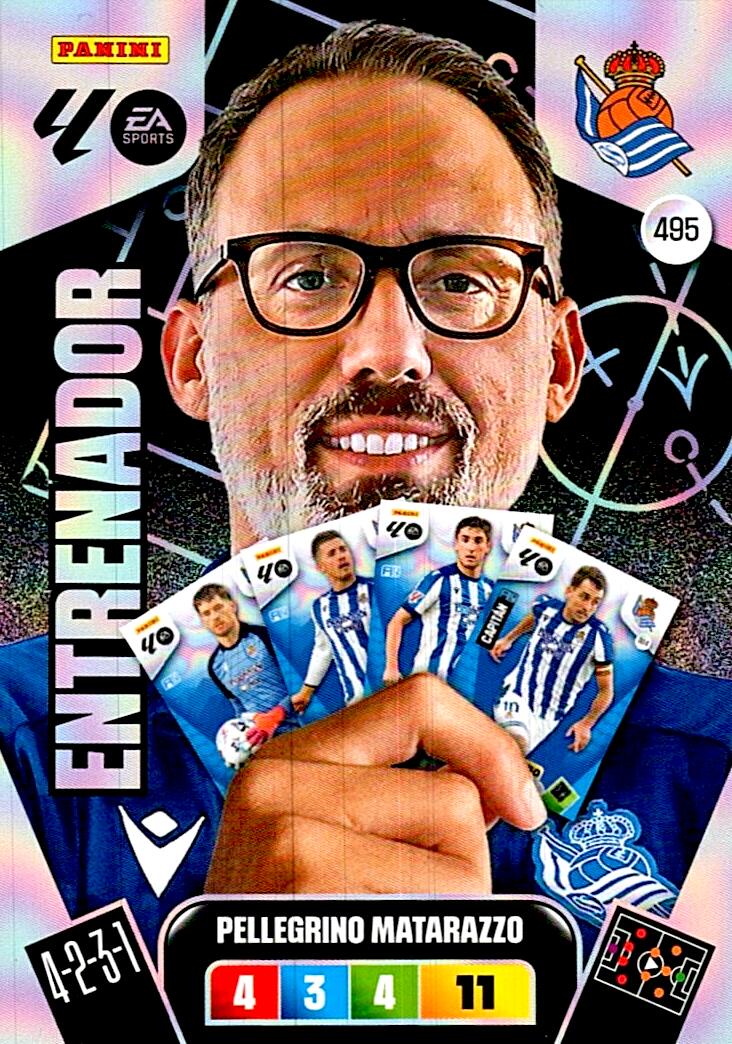 ADRENALYN LA LIGA 2025/2026 PELLEGRINO MATARAZZO ENTRENADOR Nº495