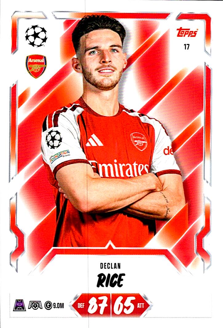 MATCH ATTAX CHAMPIONS LEAGUE 2026/2027 DECLAN RICE ARSENAL Nº17