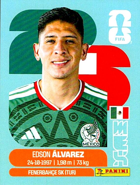 STICKERS FIFA WORLD CUP 2026 EDSON ALVAREZ NºMEX 10