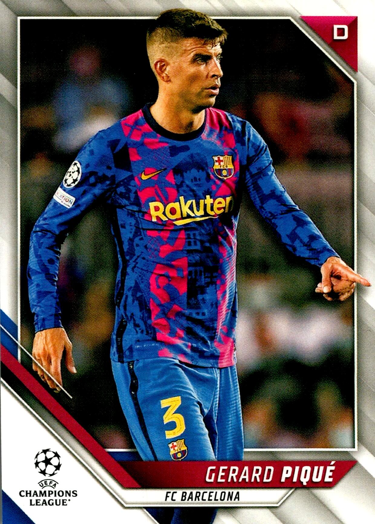 TOPPS UEFA CHAMPIONS LEAGUE 2021/2022 GERARD PIQUÉ Nº174