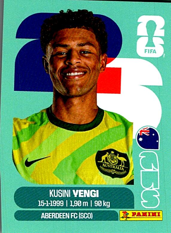 STICKERS FIFA WORLD CUP 2026 KUNISI YENGI NºAUS 18