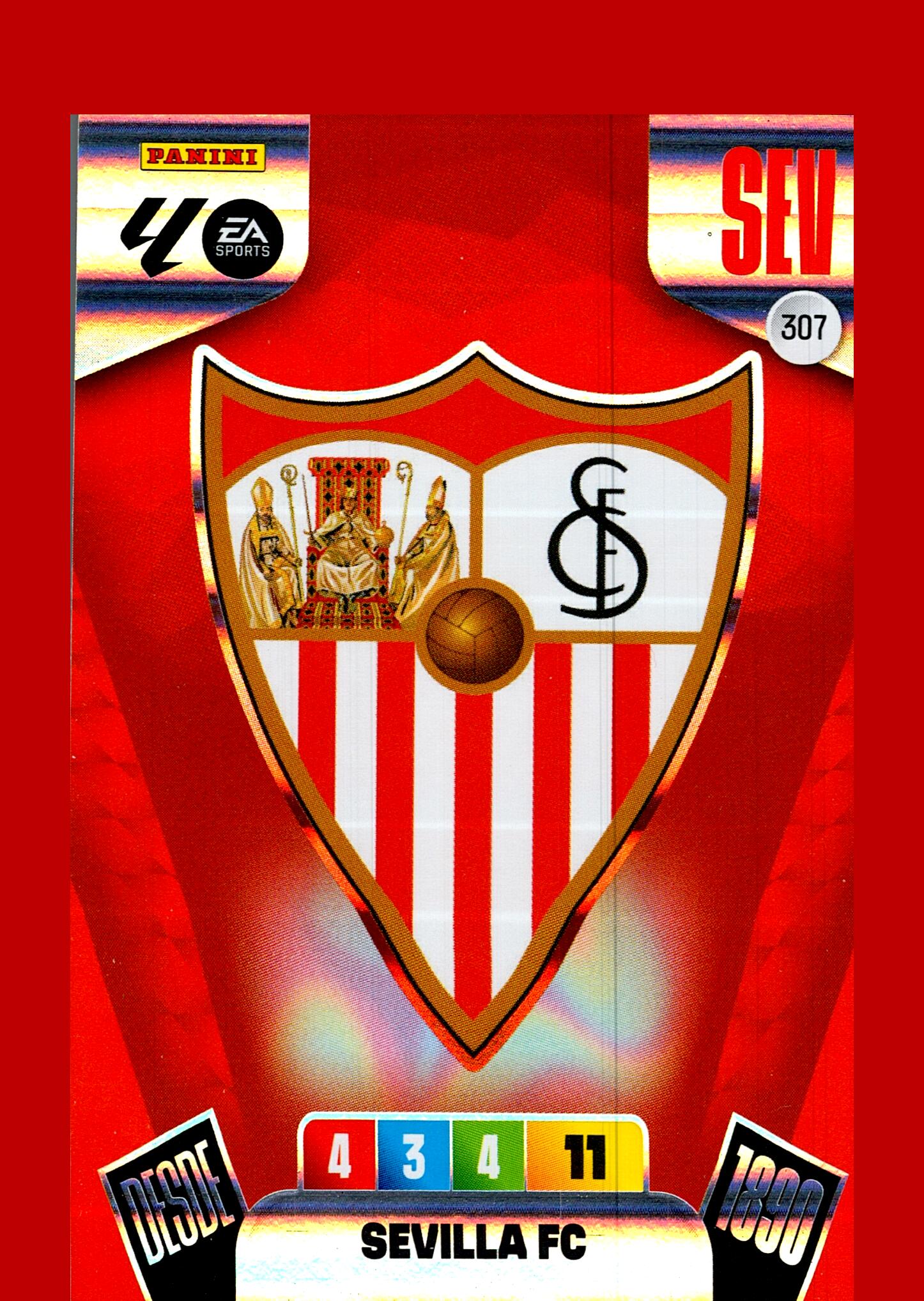 ADRENALYN LA LIGA 2025/2026 ESCUDO SEVILLA FC Nº307