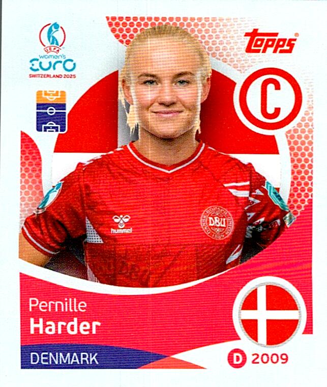 TOPPS WOMEN´S EURO SWITZERLAND 2025 PERNILLE HARDER Nº206