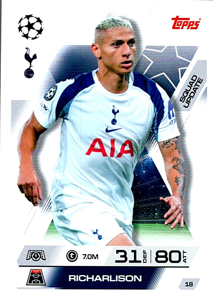 TOPPS MATCH ATTAX EXTRA 2025/26 RICHARLISON Nº18