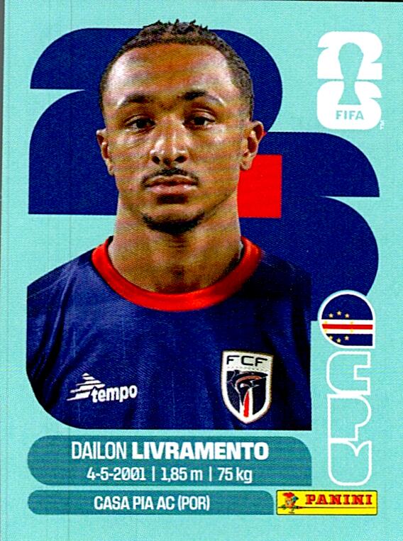 STICKERS FIFA WORLD CUP 2026 DAILON LIVRAMENTO NºCPV 18