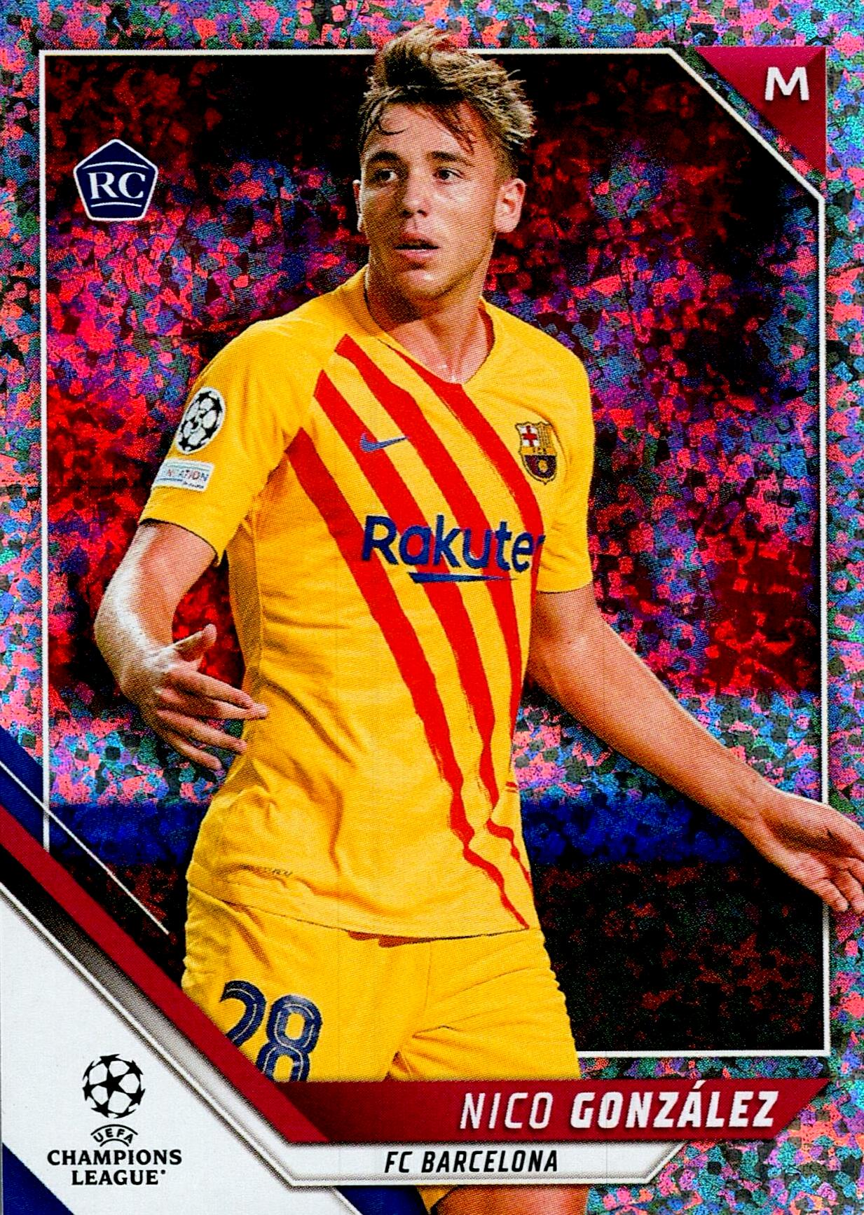 TOPPS UEFA CHAMPIONS LEAGUE 2021/2022 NICO GONZALEZ SPARKLE Nº107 ROOKIE