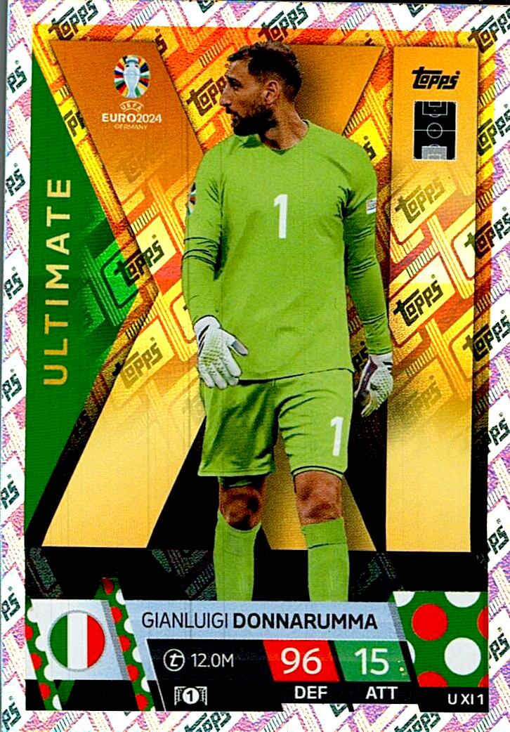TOPPS MATCH ATTAX UEFA EURO 2024 GIANLUIGI DONARUMMA ULTIMATE XI NºU XI1