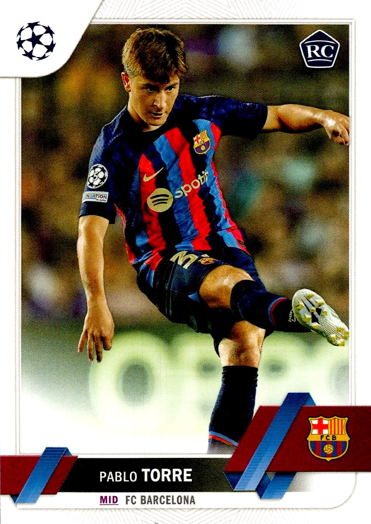 TOPPS UEFA CHAMPIONS LEAGUE 2022/2023 PABLO TORRE Nº32 ROOKIE