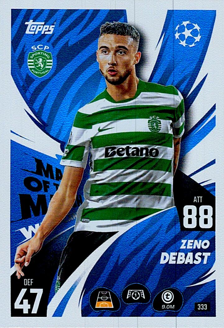 MATCH ATTAX CHAMPIONS LEAGUE 2025/2026 DEBAST MAN OF THE MATCH Nº333