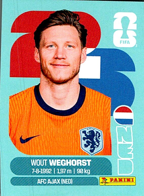 STICKERS FIFA WORLD CUP 2026 WOUT WEGHORST NºNED 19