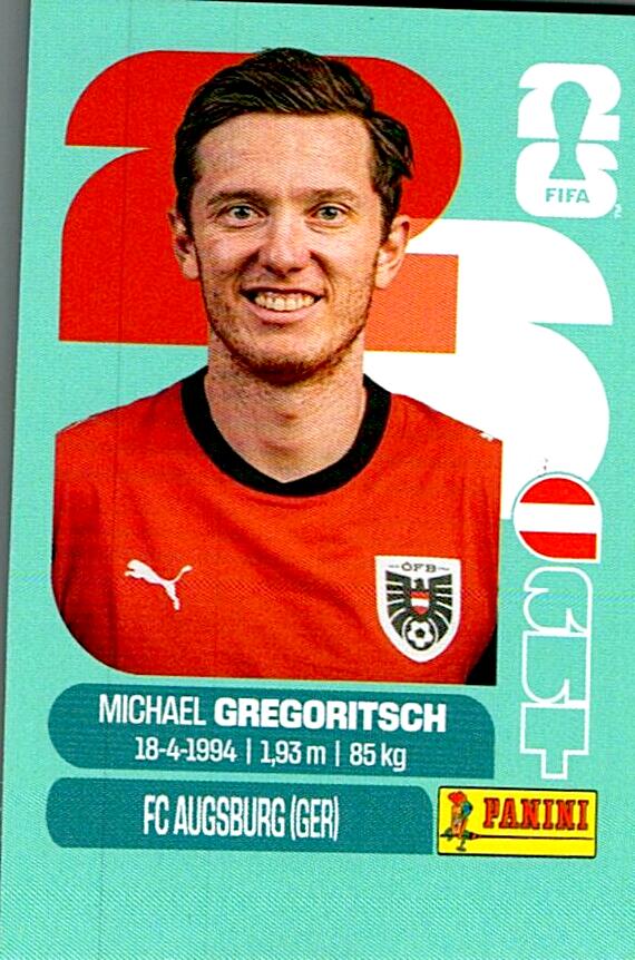 STICKERS FIFA WORLD CUP 2026 MICHAEL GREGORITSCH NºAUT 19