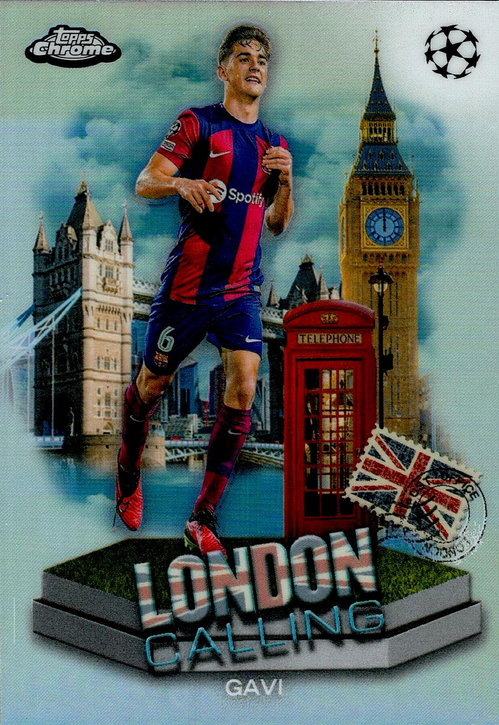 TOPPS CHROME UCL 2023/2024 GAVI LONDON CALLING NºLC-5