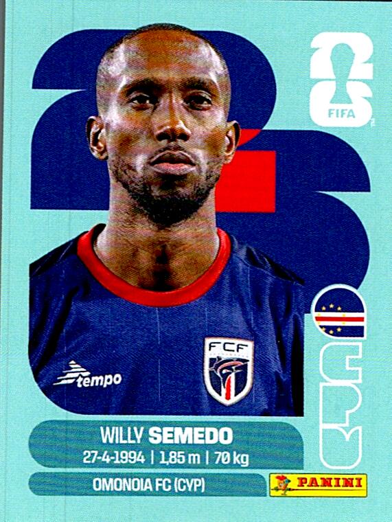 STICKERS FIFA WORLD CUP 2026 WILLY SEMEDO NºCPV 19