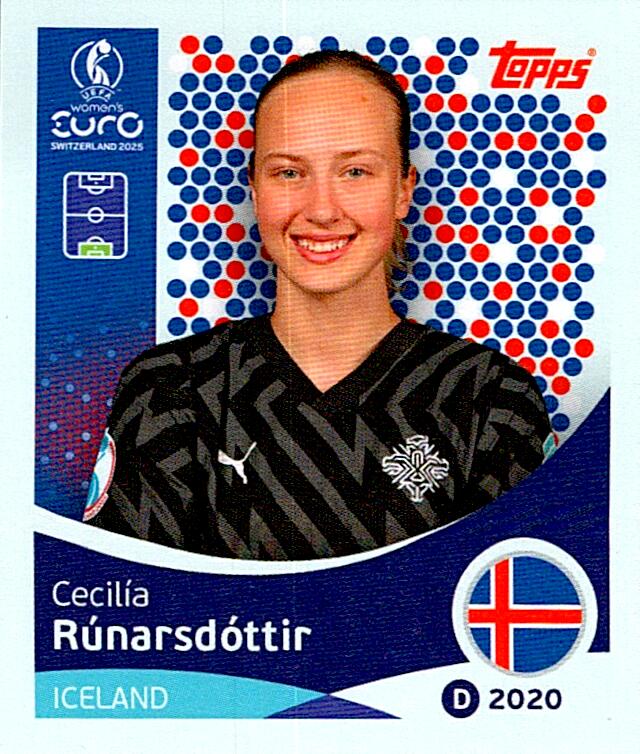 TOPPS WOMEN´S EURO SWITZERLAND 2025 CECILÍA RÚNARSDÓTTIR Nº63