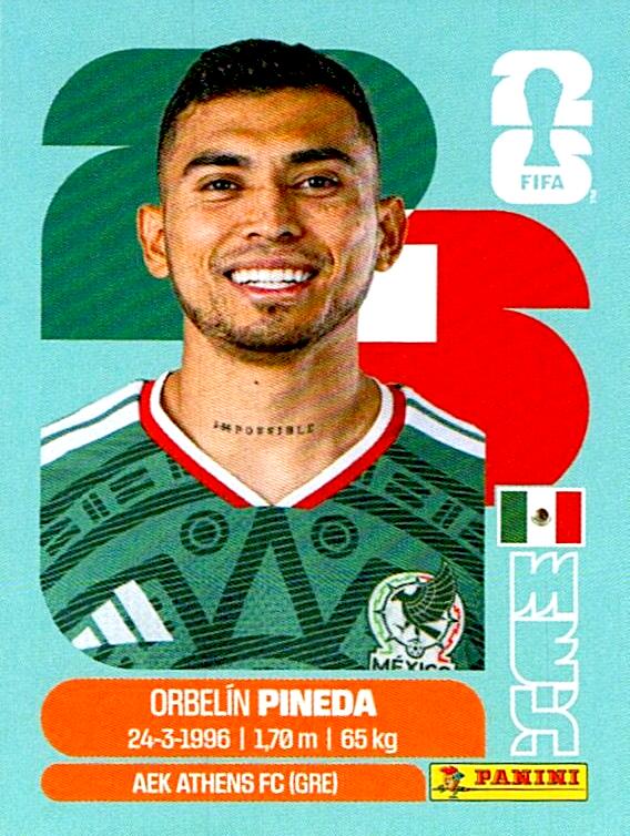 STICKERS FIFA WORLD CUP 2026 ORBELIN PINEDA NºMEX 11