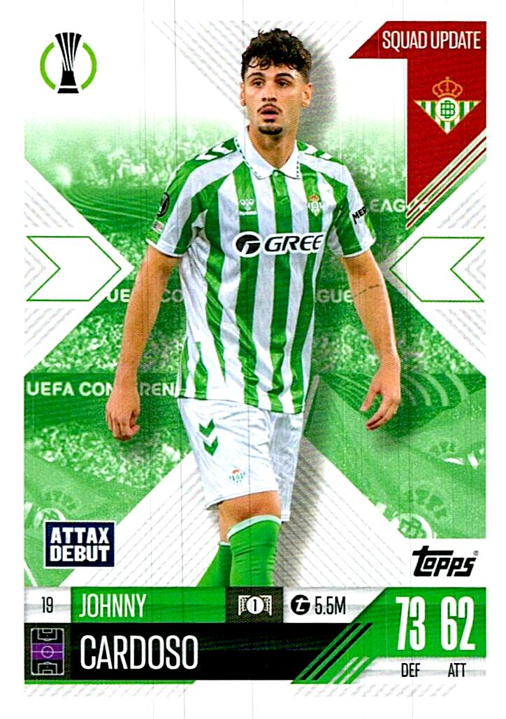 Match Attax Extra 2025 Johnny Cardoso nº19