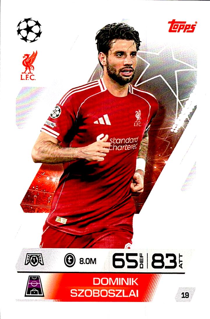 MATCH ATTAX CHAMPIONS LEAGUE 2025/2026 DOMINIK SZOBOSZLAI Nº19