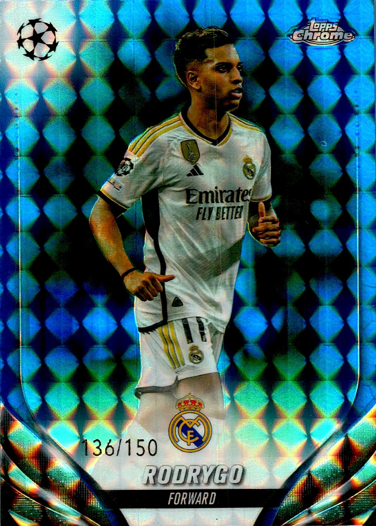 TOPPS CHROME 2023/2024 RODRYGO Nº168 NUMERADA /150