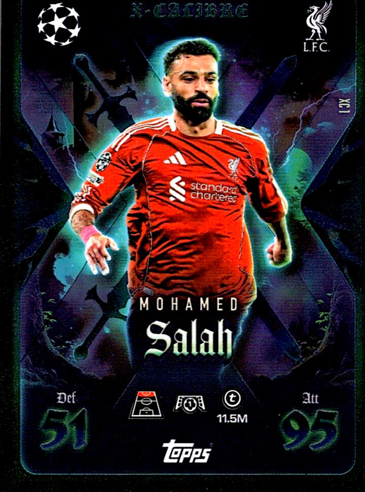 TOPPS MATCH ATTAX EXTRA 2025/26 MOHAMED SALAH X-CALIBRE NºXC1